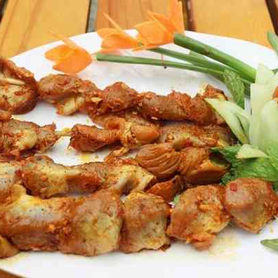 lòng gà nướng